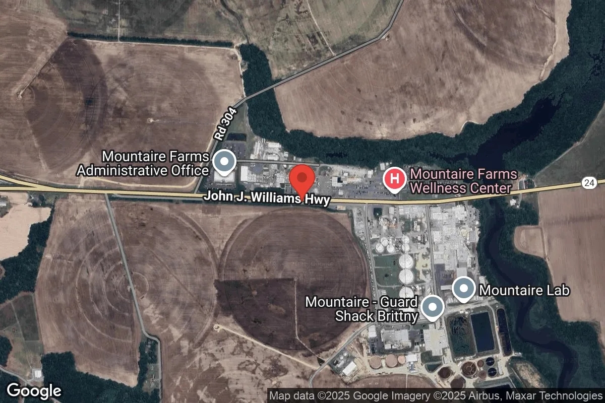 Static map for Millsboro Mountaire Farms Feed Mill